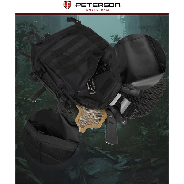 Kuprinė unisex Peterson, juoda K27