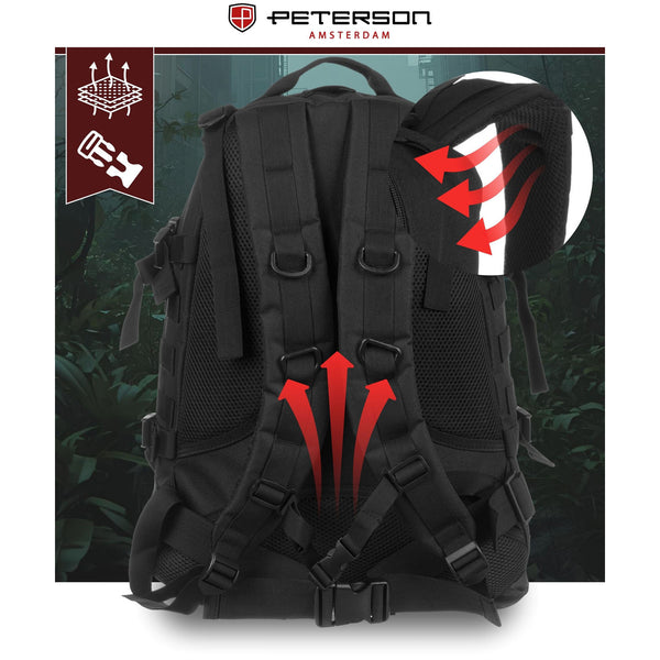 Kuprinė unisex Peterson, juoda K27