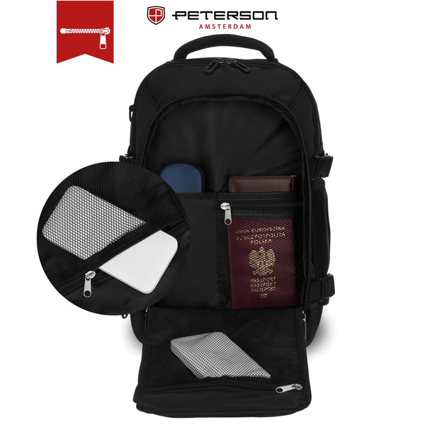 Kuprinė unisex Peterson, juoda K48