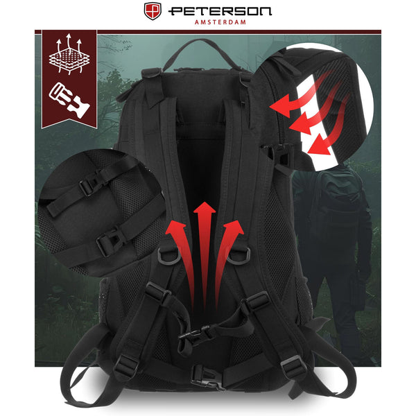Kuprinė unisex Peterson, juoda K25