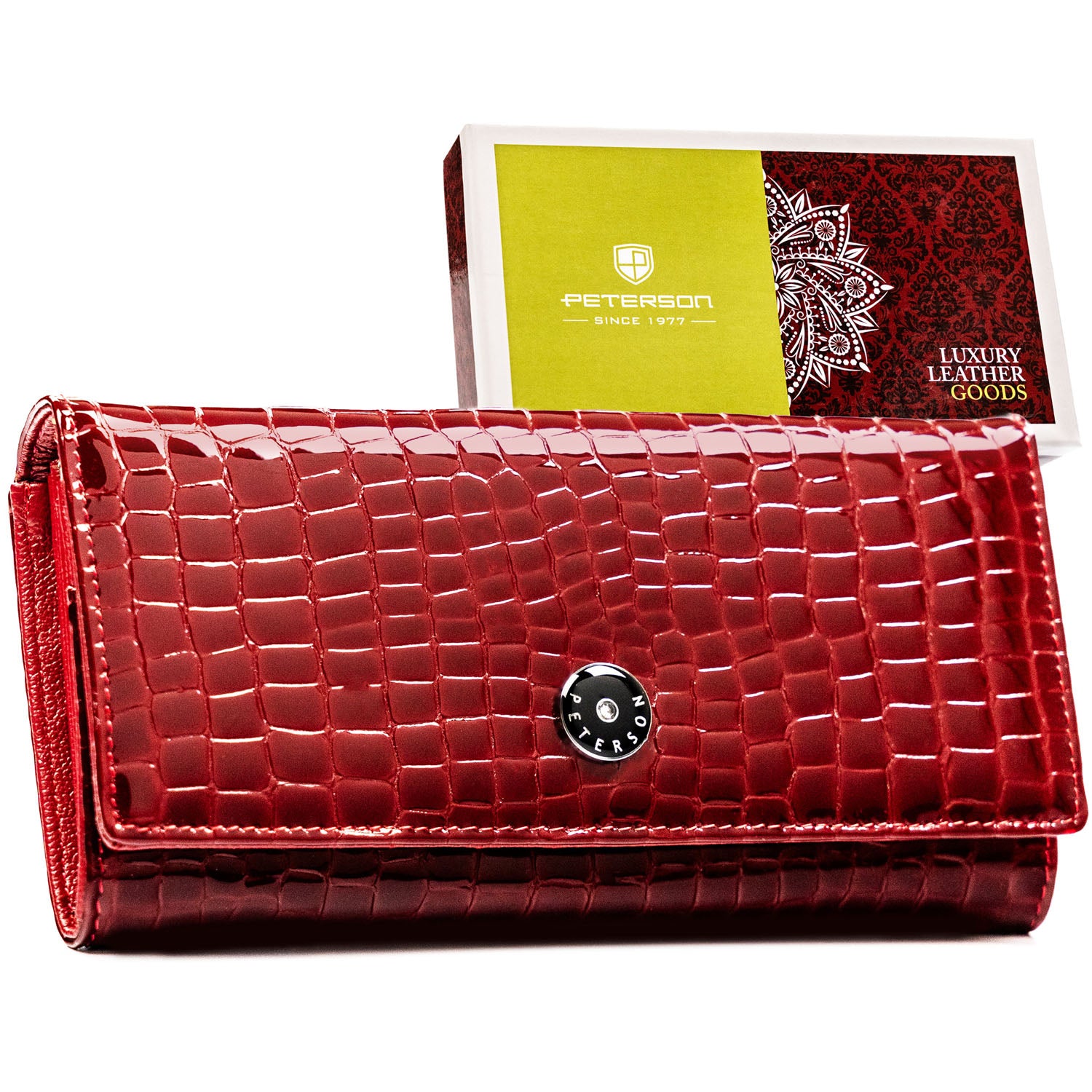 Didelė piniginė moterims Peterson, raudona G23