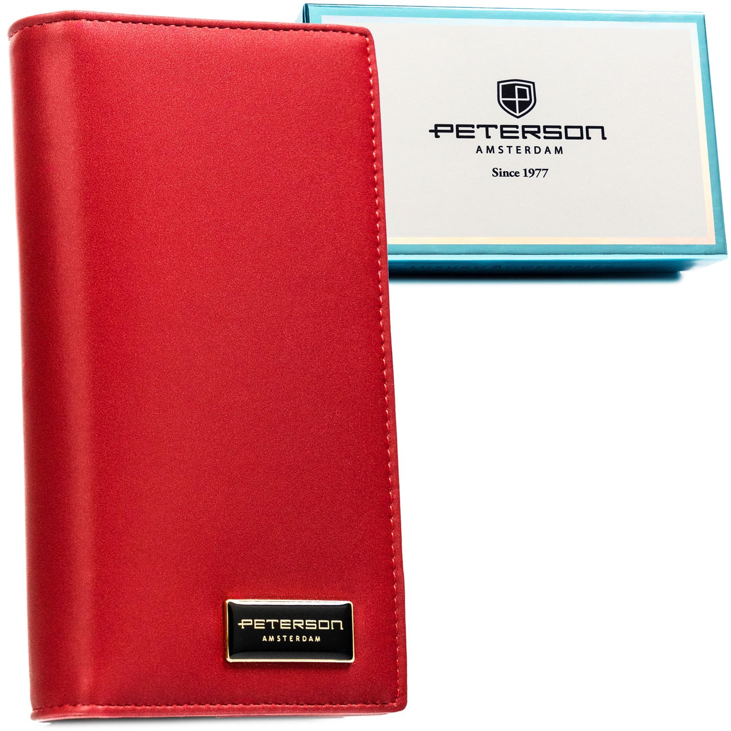Vidutinė piniginė moterims Peterson, raudona PT103