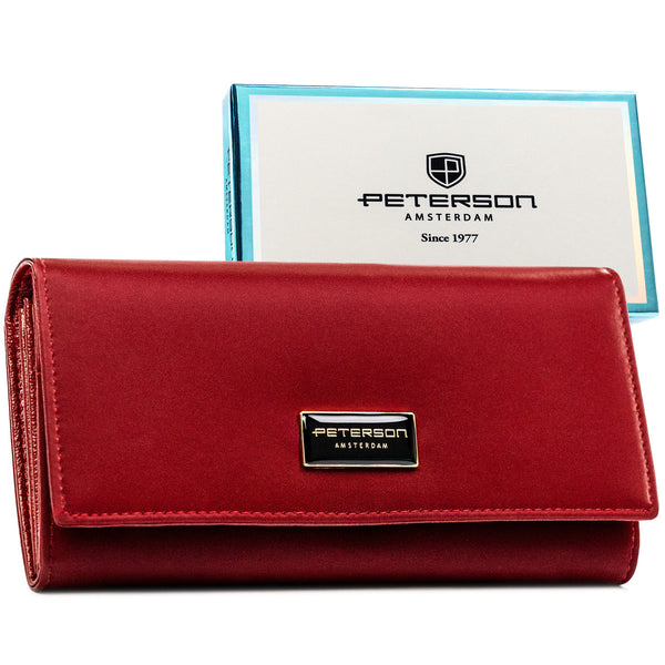 Vidutinė piniginė moterims Peterson, raudona PT107