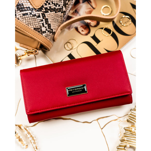 Vidutinė piniginė moterims Peterson, raudona PT107