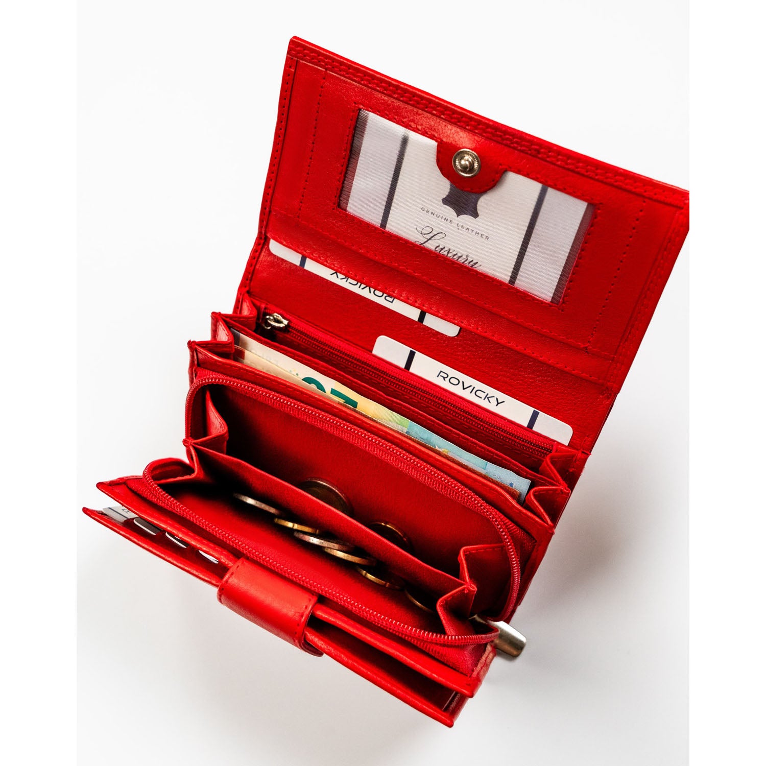 Piniginė moterims Rovicky, raudona N456