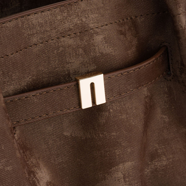 Didelė moteriška shopper tipo rankinė Peterson, ruda AX35