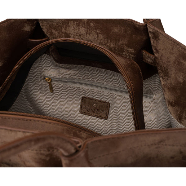 Didelė moteriška shopper tipo rankinė Peterson, ruda AX35