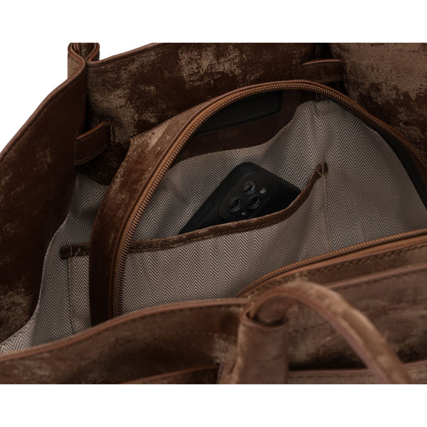 Didelė moteriška shopper tipo rankinė Peterson, ruda AX35