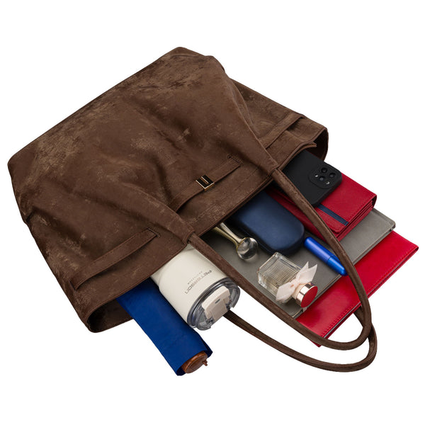 Didelė moteriška shopper tipo rankinė Peterson, ruda AX35