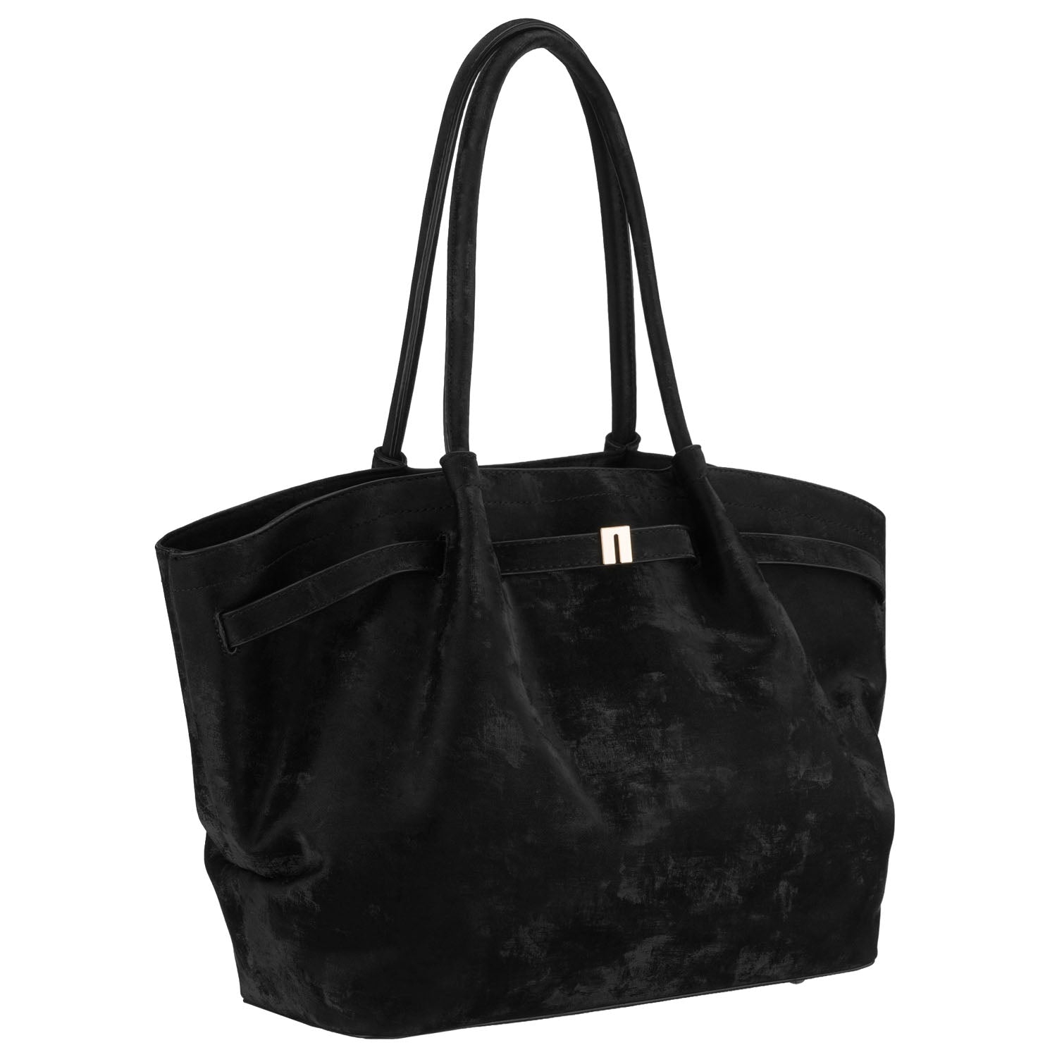 Didelė moteriška shopper tipo rankinė Peterson, juoda AX34