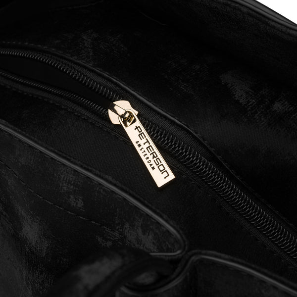 Didelė moteriška shopper tipo rankinė Peterson, juoda AX34