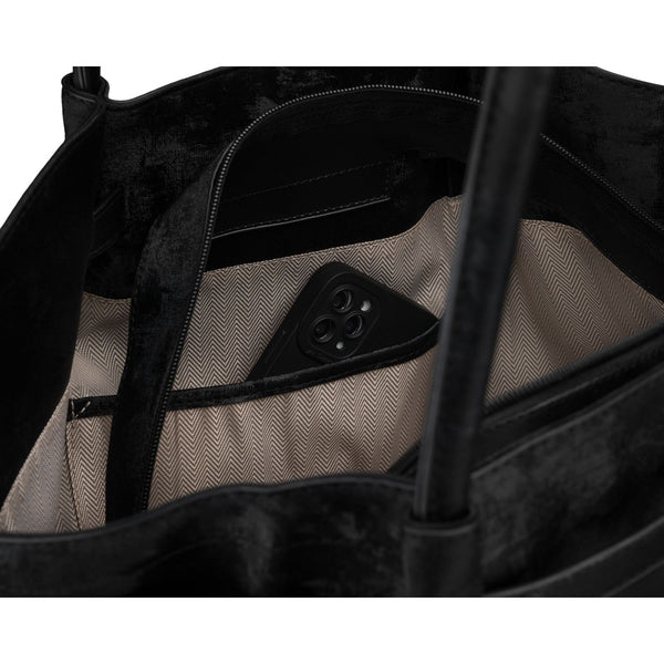 Didelė moteriška shopper tipo rankinė Peterson, juoda AX34