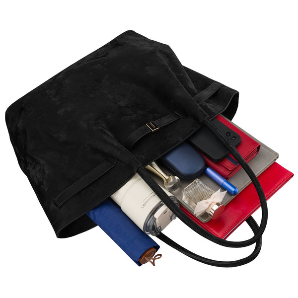 Didelė moteriška shopper tipo rankinė Peterson, juoda AX34