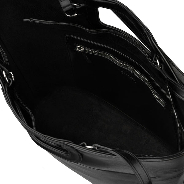 Didelė moteriška shopper rankinė Peterson, juoda AX39