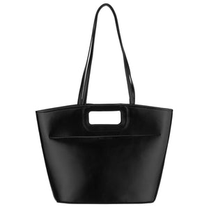 Moteriška juoda eko odos shopper rankinė Rovicky K47