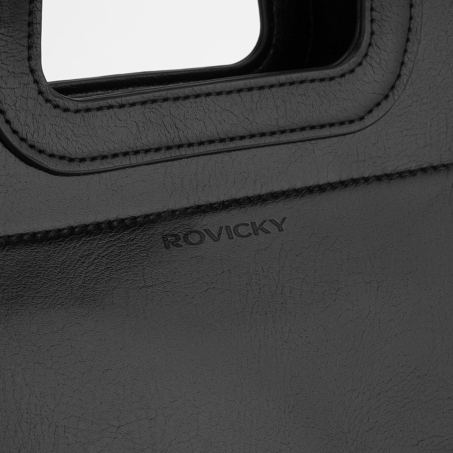 Moteriška juoda eko odos shopper rankinė Rovicky K47