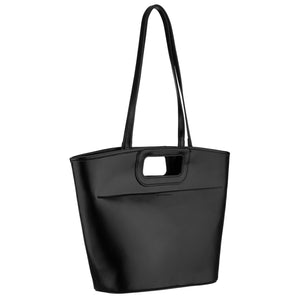 Moteriška juoda eko odos shopper rankinė Rovicky K47