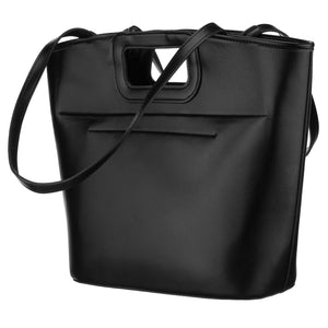 Moteriška juoda eko odos shopper rankinė Rovicky K47