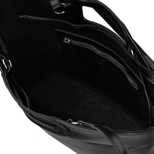 Moteriška juoda eko odos shopper rankinė Rovicky K47