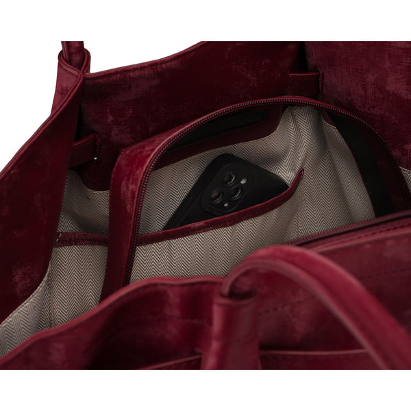 Didelė moteriška shopper tipo rankinė Peterson, bordo AX36