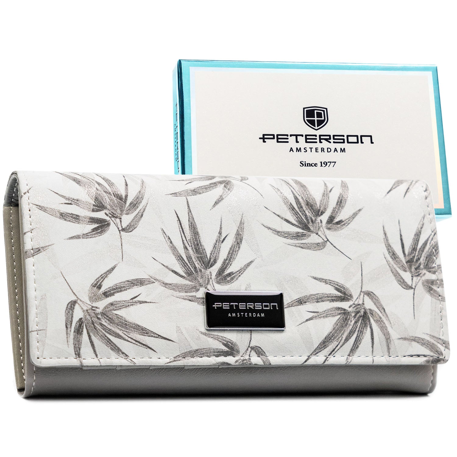 Didelė piniginė moterims Peterson, balta PT17