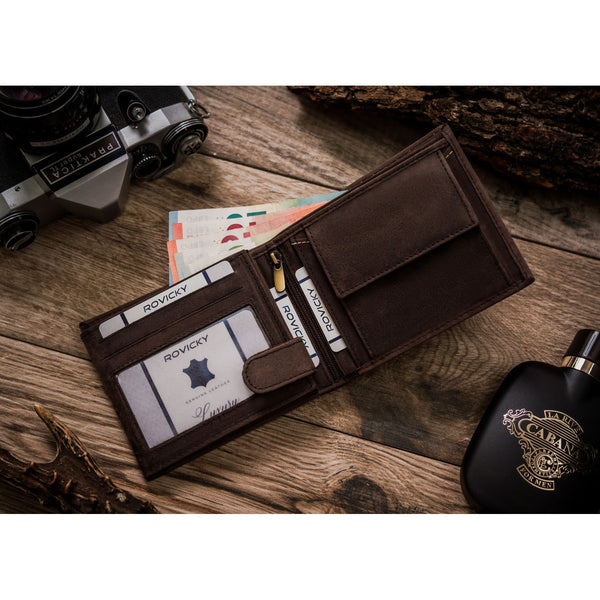 Didelė piniginė vyrams Always Wild, ruda N450