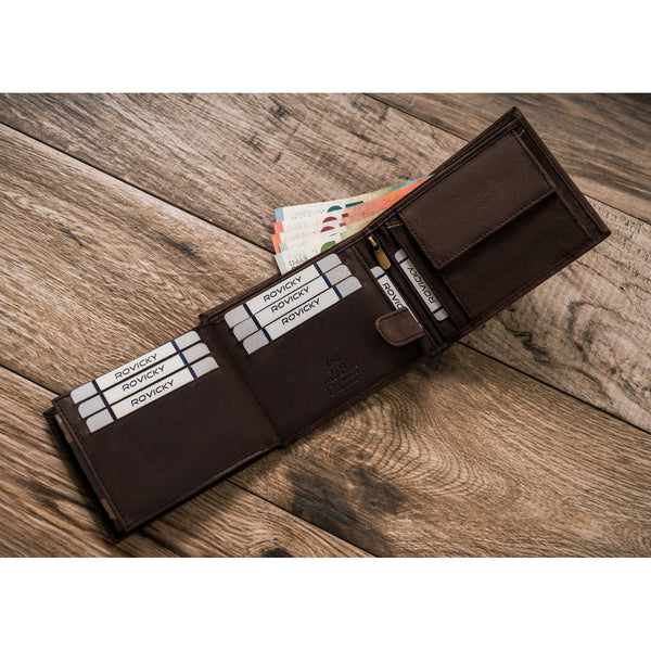 Didelė piniginė vyrams Always Wild, ruda N450