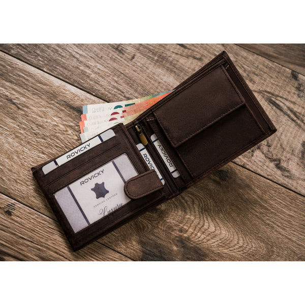 Didelė piniginė vyrams Always Wild, ruda N450