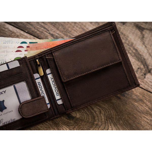 Didelė piniginė vyrams Always Wild, ruda N450