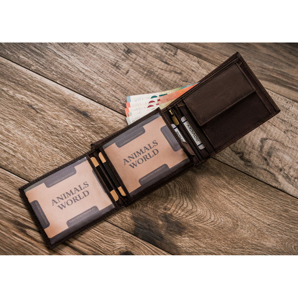 Didelė piniginė vyrams Always Wild, ruda N450