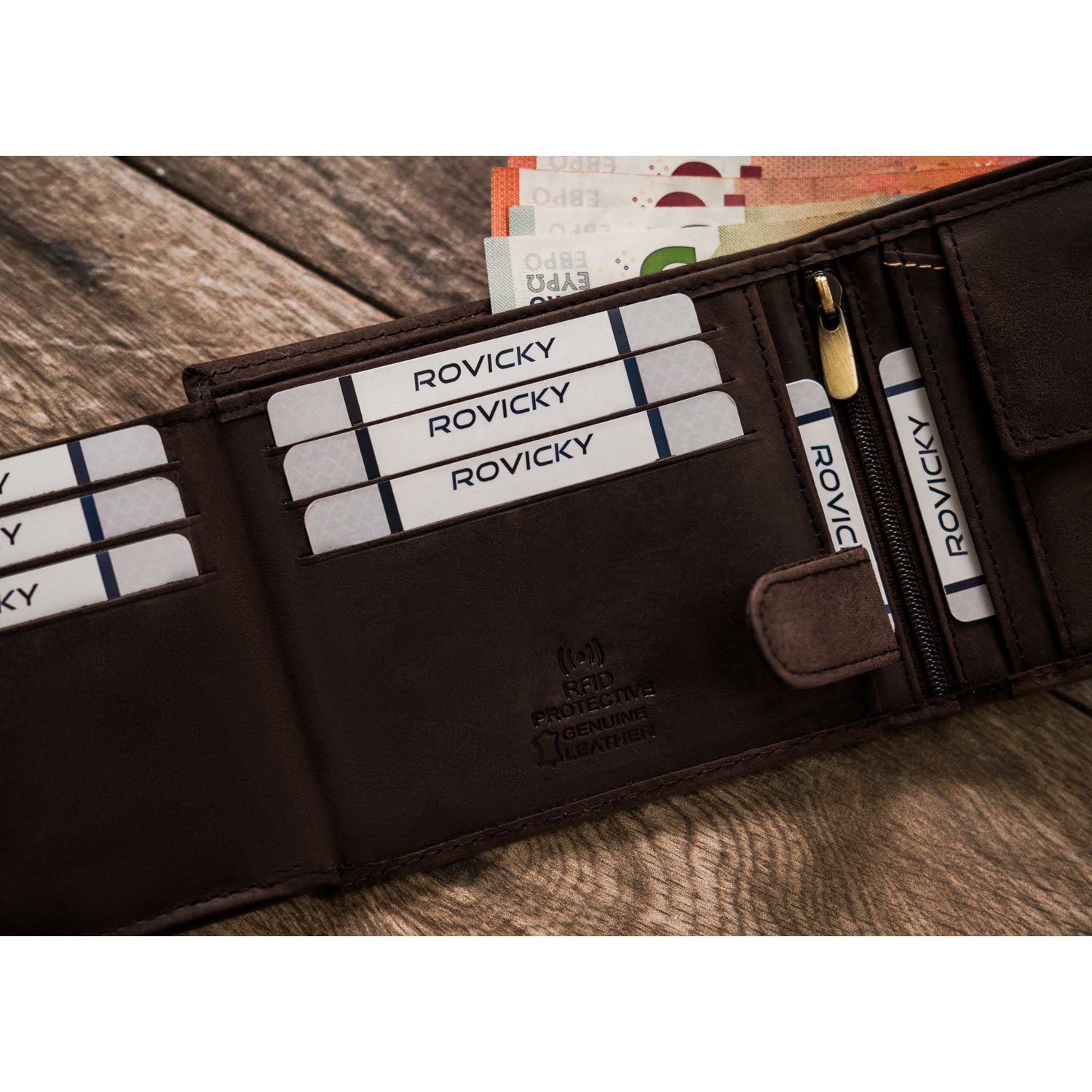 Didelė piniginė vyrams Always Wild, ruda N450