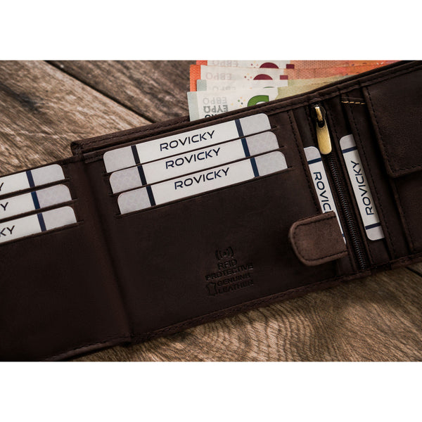 Didelė piniginė vyrams Always Wild, ruda N450