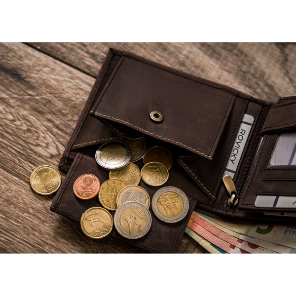 Didelė piniginė vyrams Always Wild, ruda N450