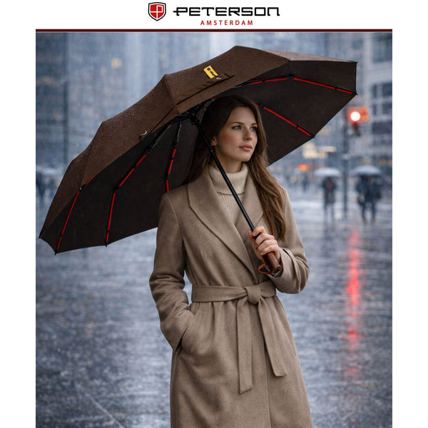 Didelis skėtis Peterson, rudas G6
