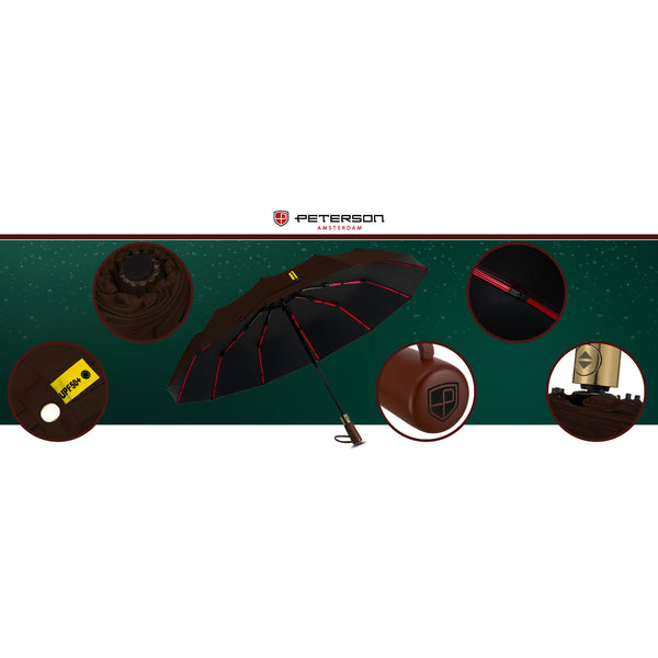Didelis skėtis Peterson, rudas G6