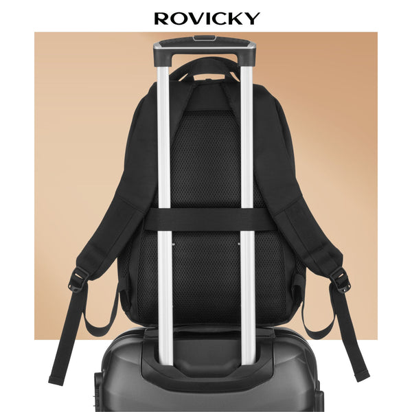 Didelė kuprinė unisex Rovicky, juoda K58