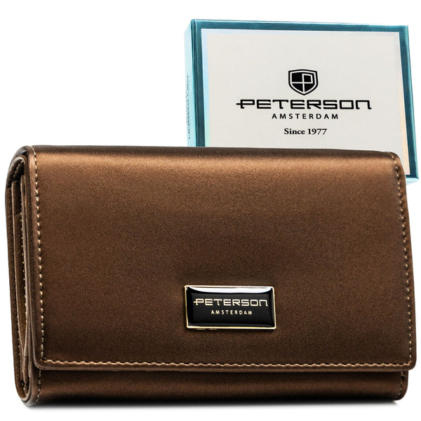 Didelė piniginė moterims Peterson, ruda PT61