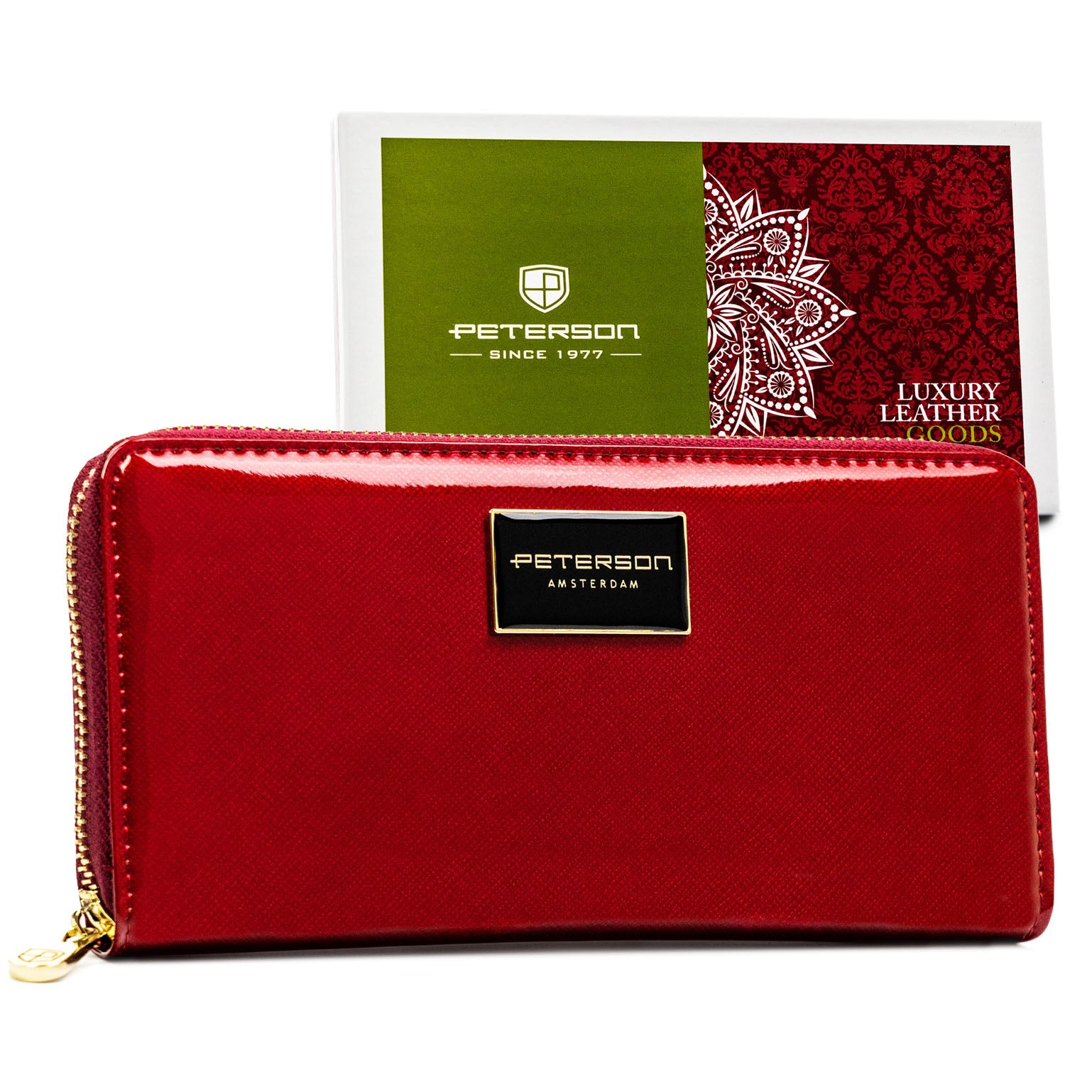 Didelė piniginė moterims Peterson, raudona PT122