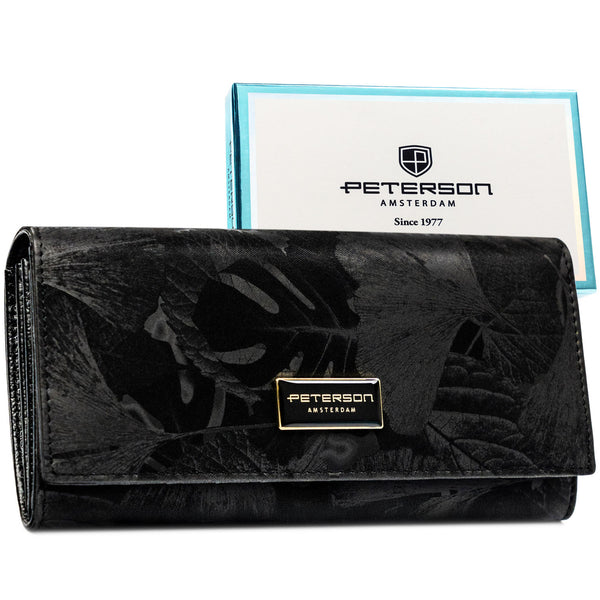 Didelė piniginė moterims Peterson, juoda 2494
