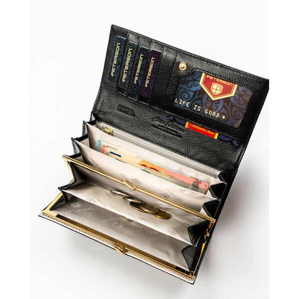 Didelė piniginė moterims Peterson, juoda 2463