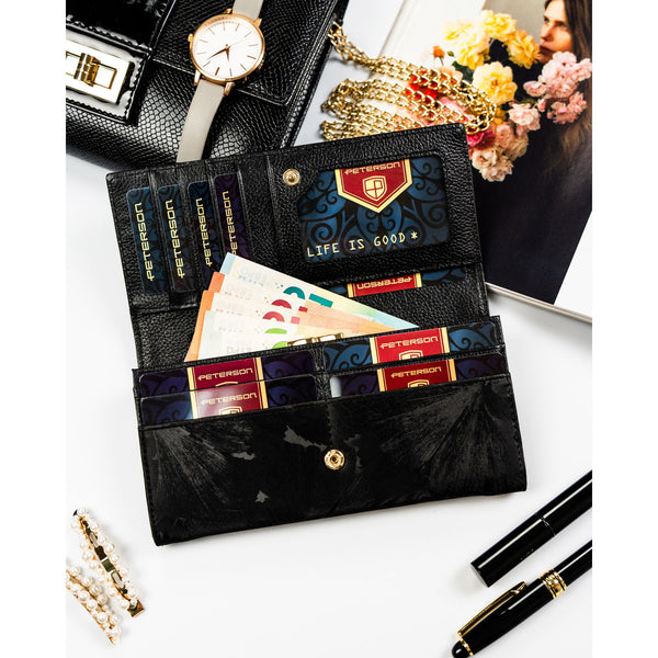 Didelė piniginė moterims Peterson, juoda 2463