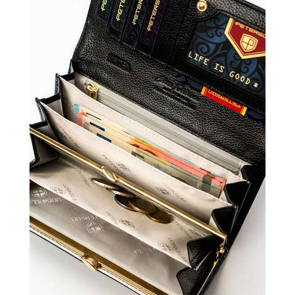 Didelė piniginė moterims Peterson, juoda 2463