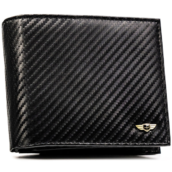 Vyriška didelė odinė piniginė Peterson, juoda AX33