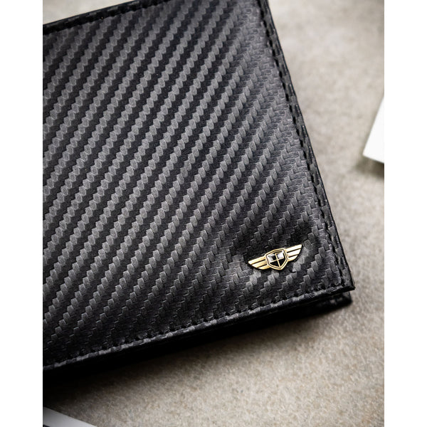 Vyriška didelė odinė piniginė Peterson, juoda AX33