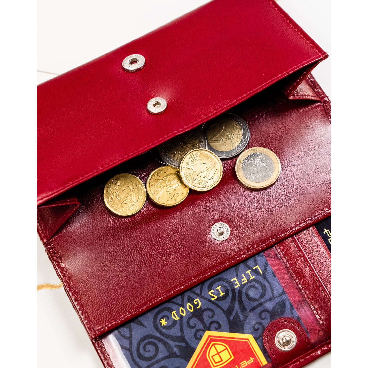 Didelė piniginė moterims Peterson, raudona PT50