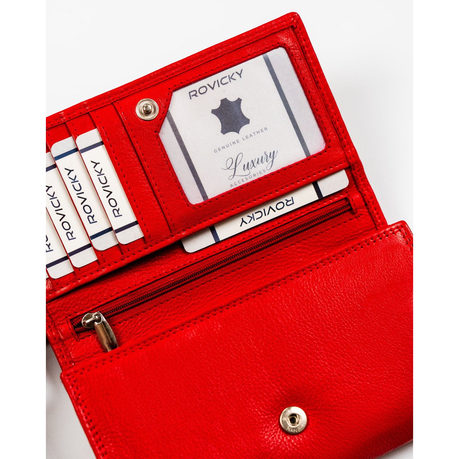 Didelė piniginė moterims Rovicky, raudona N462