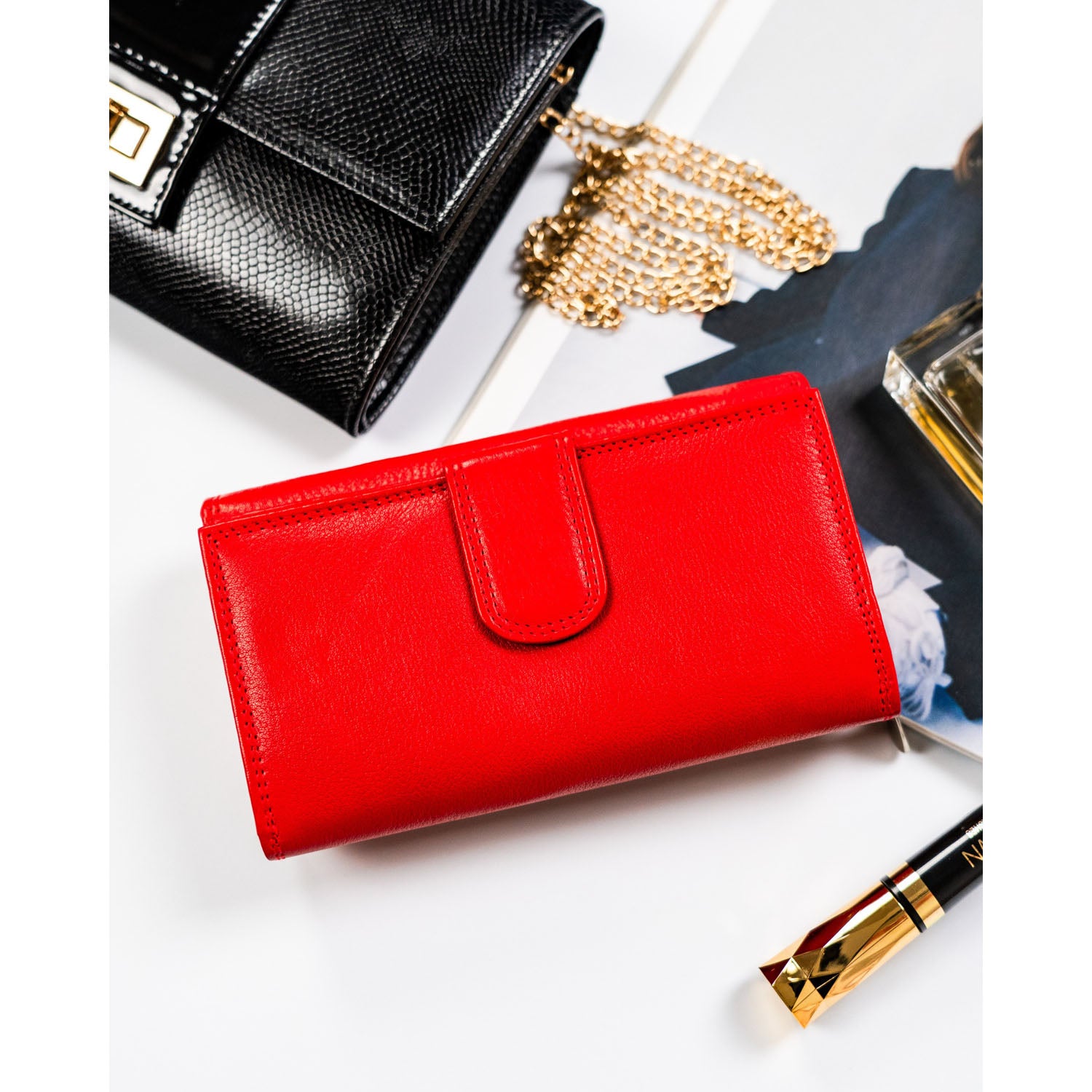 Didelė piniginė moterims Rovicky, raudona N462