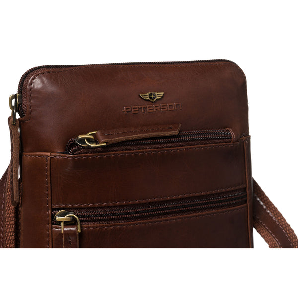 Maža rankinė vyrams Peterson, ruda 0338