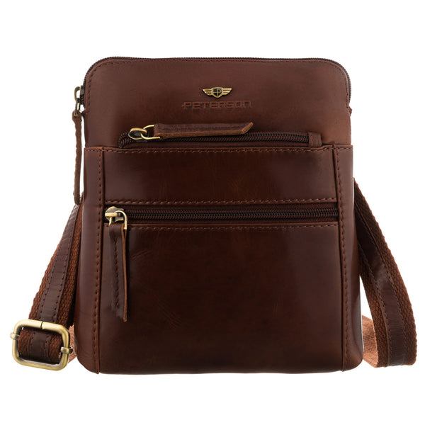 Maža rankinė vyrams Peterson, ruda 0338