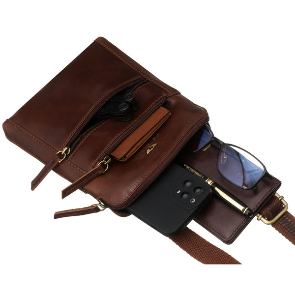 Maža rankinė vyrams Peterson, ruda 0338